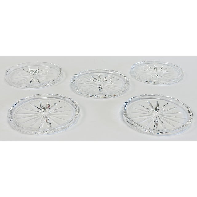 Vintage Waterford "Heritage" Cut Crystal Coasters, Set of 5 For Sale - Image 4 of 8