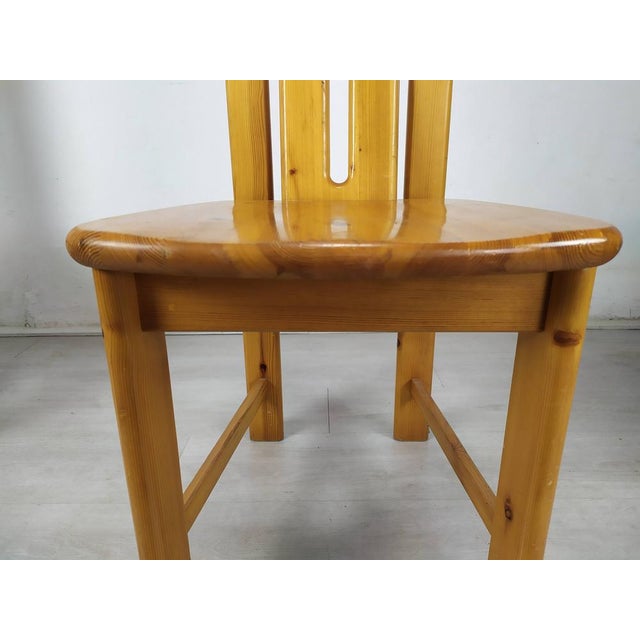 Brutalist Pine Dining Chairs, Set of 4 For Sale - Image 17 of 18