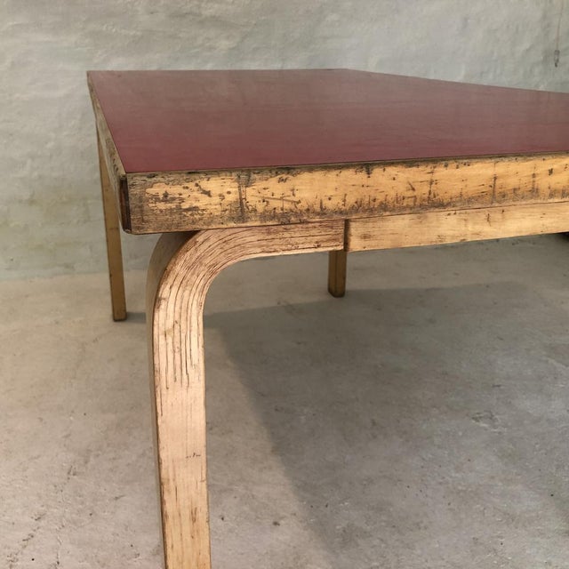 Beige Writing Table by Alvar Aalto for Artek, 1940s For Sale - Image 8 of 9