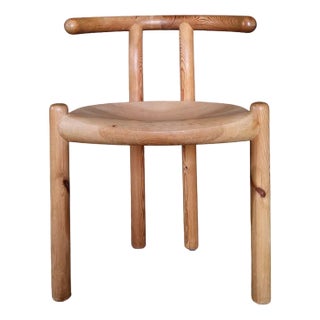 Sculptural Pine Dining Chair attributed to Rainer Daumiller for Hirtshals Sawmill, Denmark, 1970s For Sale