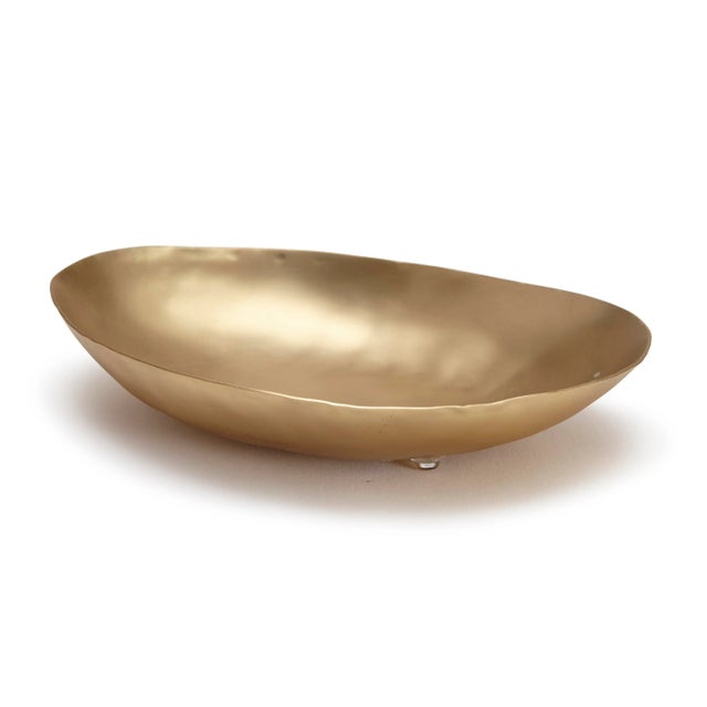 Contemporary Nile Bath Accessories Soap Dish in Brass For Sale - Image 3 of 3