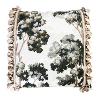 La Canopee Pillow With Tassel Trim - Verdant For Sale