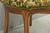 Vintage French Country Provincial Style Walnut Round Seat Vanity Bench Stool For Sale - Image 9 of 13