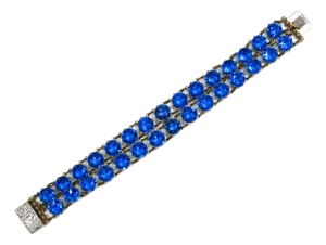 Vintage Austrian Sapphire Crystal Bracelet 1950s