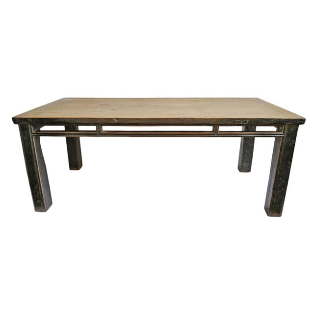 Black Vintage Elm Jilan Dining Table For Sale - Image 8 of 8