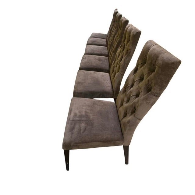 Textile Set of 6 Italian Tufted Velvet Dining Chairs by Alf Uno s.p.a., Italy For Sale - Image 7 of 10