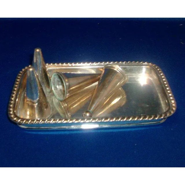 Silver Early 19th Century Old Sheffield Silver on Copper Candle Tray & Snuffer - 3 Pieces For Sale - Image 8 of 10
