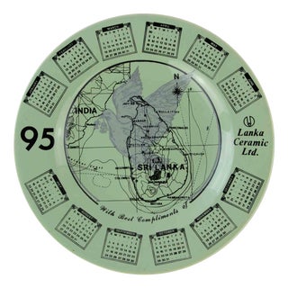 Vintage Italian Calendar Plate from Lanka Ceramic, 1995 For Sale