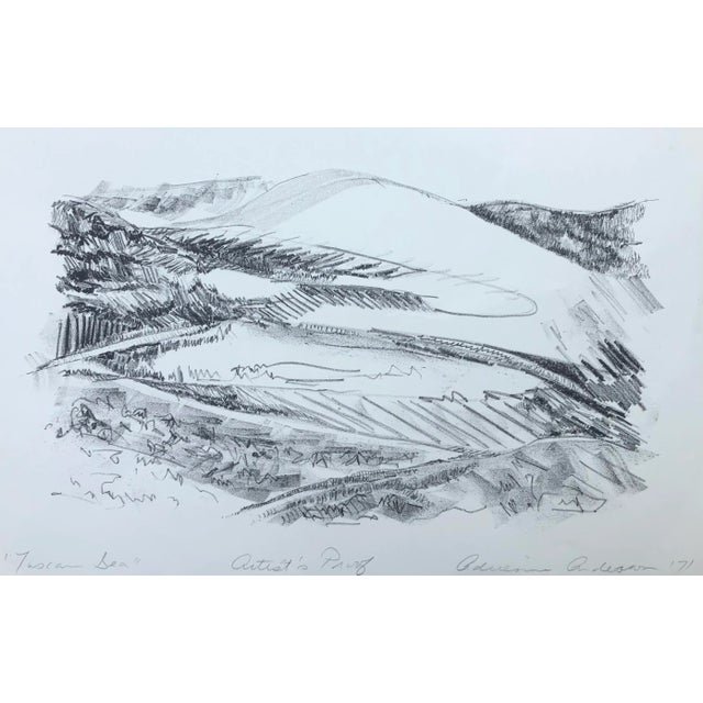 Tuscan 1971 Adrienne Anderson Tuscan Sea Lithograph For Sale - Image 3 of 3