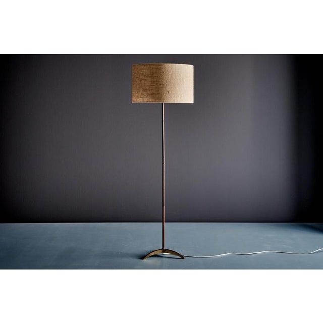 1950s Floor Lamp in Brass and Wood by Kalmar Austria, 1950s For Sale - Image 5 of 13