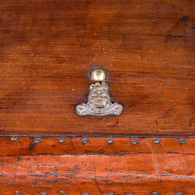 Pair, Late Vintage Officer's Campaign Luggage Cases, English, Bedside Nightstand For Sale - Image 11 of 12