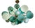Tiffany Blue Reticular Globe Ceiling Lamp, 1960s For Sale