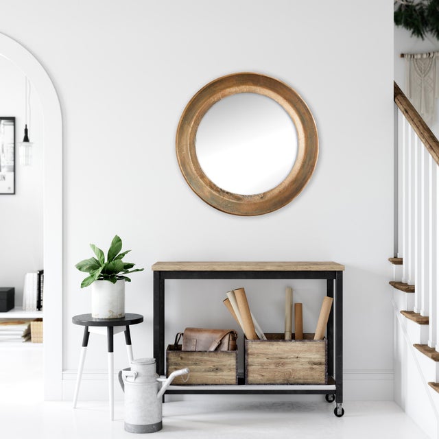 The dramatic depth of frame and modern, masculine look of this mirror is what sets it apart. The handwelded construction...
