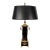 Antique French Empire Brass Urn Black Shade Table Lamp For Sale