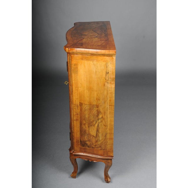 Antique Wall Cabinet in Walnut Veneer For Sale - Image 10 of 16