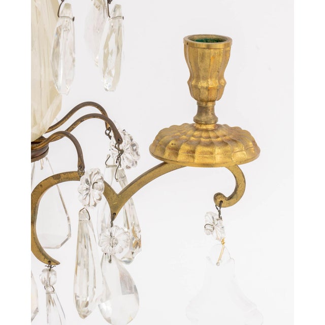 French Louis XVI Style Gilt Bronze Girandole Mounted Lamp For Sale - Image 3 of 8