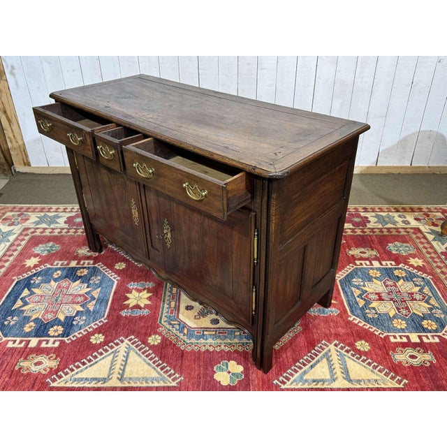 Antique Malouin Mahogany and Poplar Buffet, 1800s For Sale - Image 14 of 18