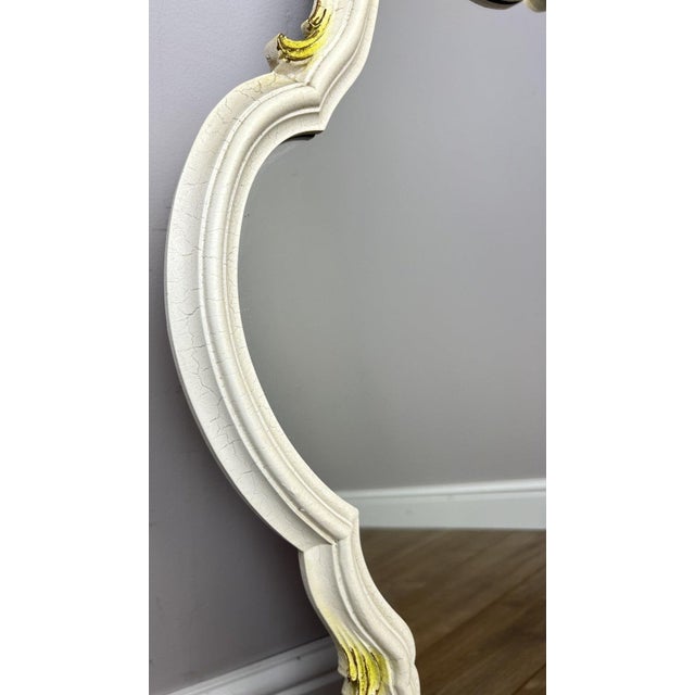 Vintage French Shabby Chic Ornate Wall Mirror For Sale - Image 4 of 11