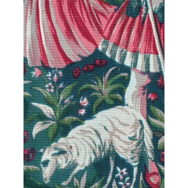 1960s Vintage French Aubusson Screen Printed Tapestry with Medieval Design, 1960s For Sale - Image 5 of 18