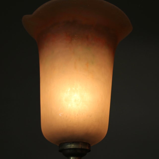 Art Deco French Ceiling Lamp from Noverdy, 1920s For Sale - Image 4 of 11
