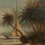 Wood Large Tropical Painting of a Boat With Palm Trees For Sale - Image 7 of 13