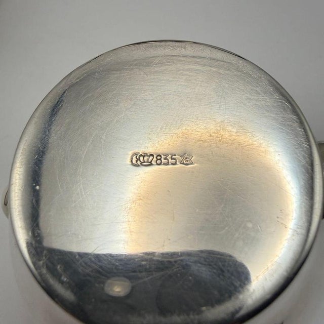 Three-Piece Bauhaus Silver Coffee Set, Grininger, Heilbronn, 1930 For Sale - Image 6 of 7