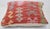 Tribal Arteverk Handwoven Afghan Kilim Pillow — Red & Cream Diamonds For Sale - Image 3 of 3