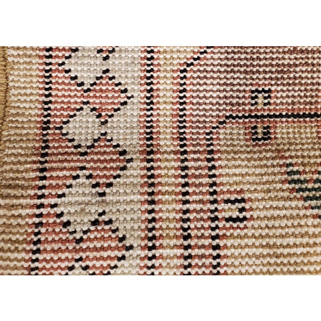 Late 19th Century Antique Bakshaish Carpet, Oriental Persian Handmade in Tan Brown, Blue and Red For Sale - Image 5 of 13