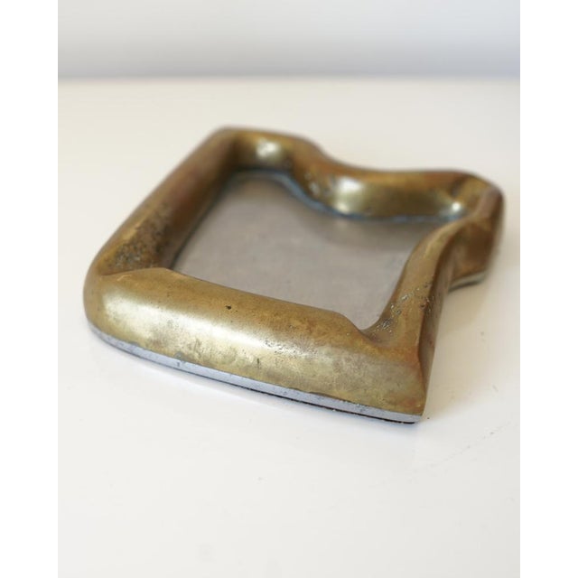 Vintage Brutalist Asymmetrical Ashtray in Brass by David Marshall, Spain, 1980s For Sale - Image 6 of 10