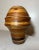 Brown Unusual Vintage Handmade Modernist Turned Natural Wood Artisan Vase Sculpture For Sale - Image 8 of 11