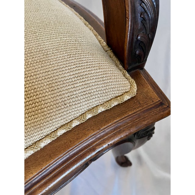 Vintage French Louis XV Oak Carved Arm Chairs - A Pair For Sale In Dallas - Image 6 of 12