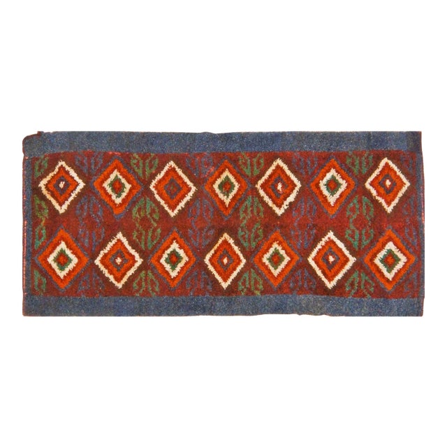 Vintage Uzbek Julkyr Tribal Hand Knotted Organic Wool Fine Weave Rug,3'3"x7'5" For Sale