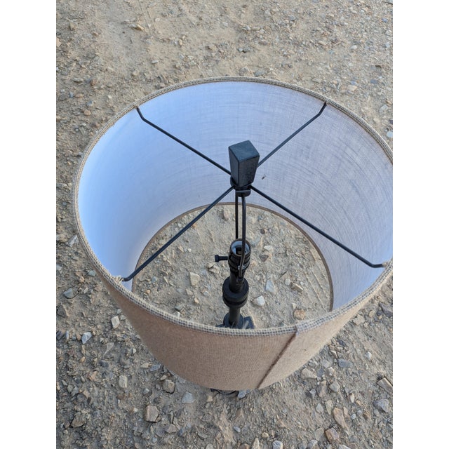 Mid-Century Modern Vintage 3 Way Table Lamps With Shades - a Pair For Sale - Image 3 of 7