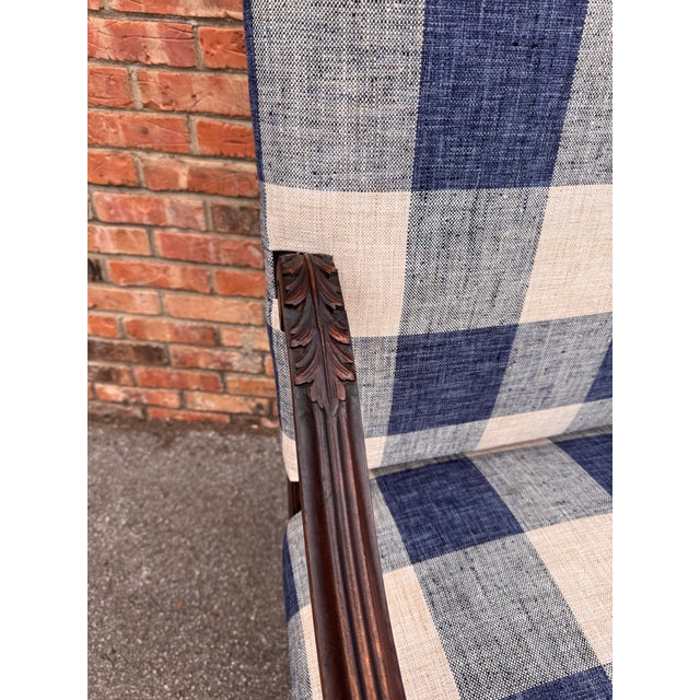 19th Century Newly Upholstered English Arm Chair For Sale - Image 5 of 13