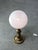 Vintage Italian Brass and Opaline Table Lamp, 1970s For Sale - Image 3 of 11