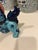 Ceramic Vintage Turquoise Blue Ceramic Foo Dog Guardian Lion Figurine For Sale - Image 7 of 8