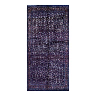 1960s Blue Vintage Persian Rug For Sale
