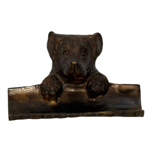 Late 19th Century French Bronze Terrier as a Pen Tray