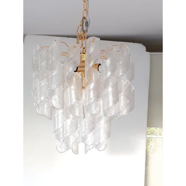 Transparent Murano-Style Glass Sputnik Chandelier For Sale - Image 8 of 11