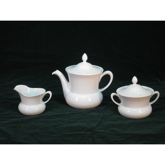 This Art Deco Demitasse / Tea, lunch set is an antique collection of modern fine porcelain pieces crafted in Czecho-...