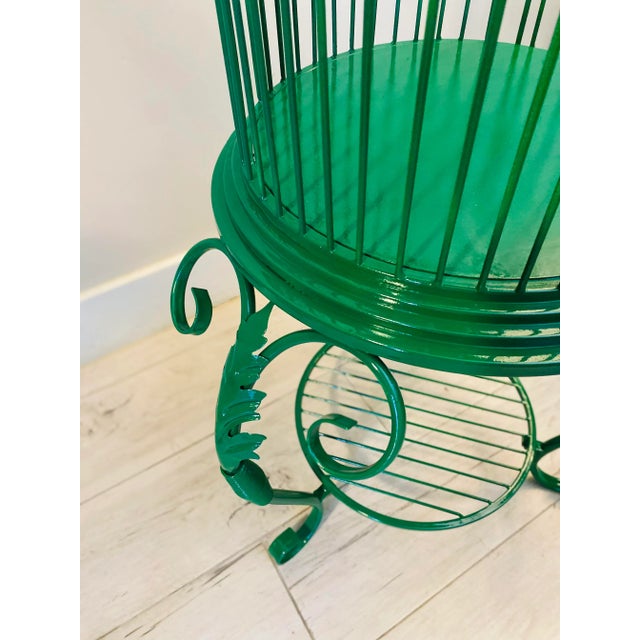 Mid 20th Century Mid-Century Birdcage a Vibrant Emerald Green Circa 1960s For Sale - Image 5 of 9