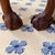 Wood Set of 8 Antique Chippendale Chairs With Fortuny Upholstery For Sale - Image 7 of 16