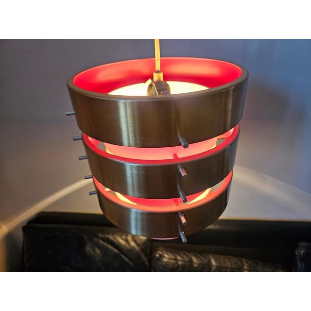 Mid-Century Modern Pendant Light in style of Jo Hammerborg, Denmark, 1970s For Sale - Image 9 of 16