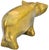 American Mid 20th Century Handcrafted Americana Brass Hippo Figurine Accent For Sale - Image 3 of 6