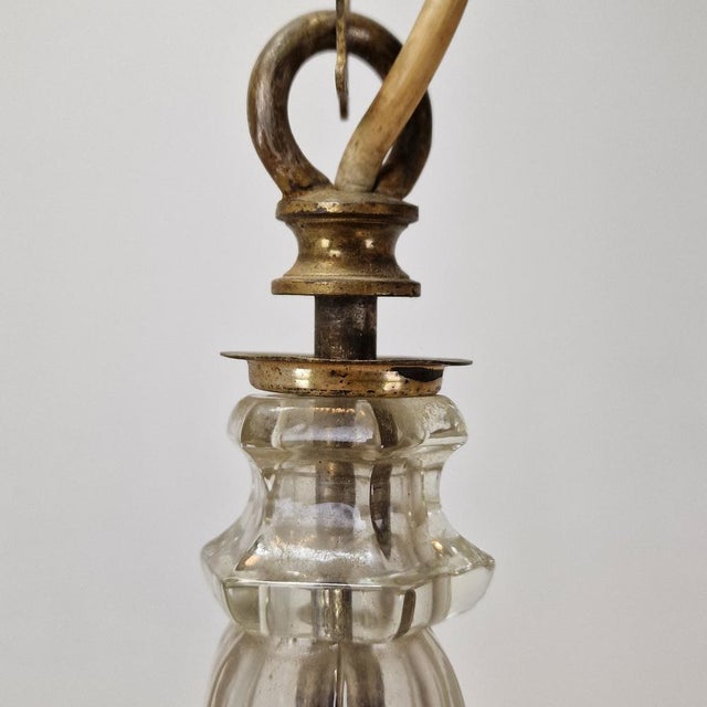 Italian Cut Crystal Hanging Lantern, 1900 For Sale - Image 10 of 13