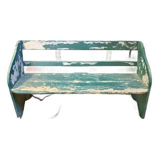 Antique American Wood Bench, Pennsylvania Provenance For Sale