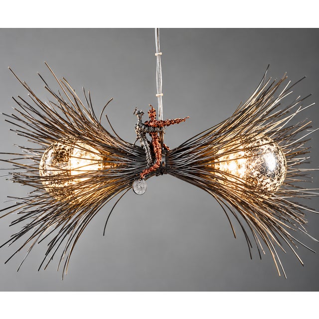 Fly me to the moon a sculptural dreamship pendant light by frankie cesare “take me somewhere beyond the world we know....