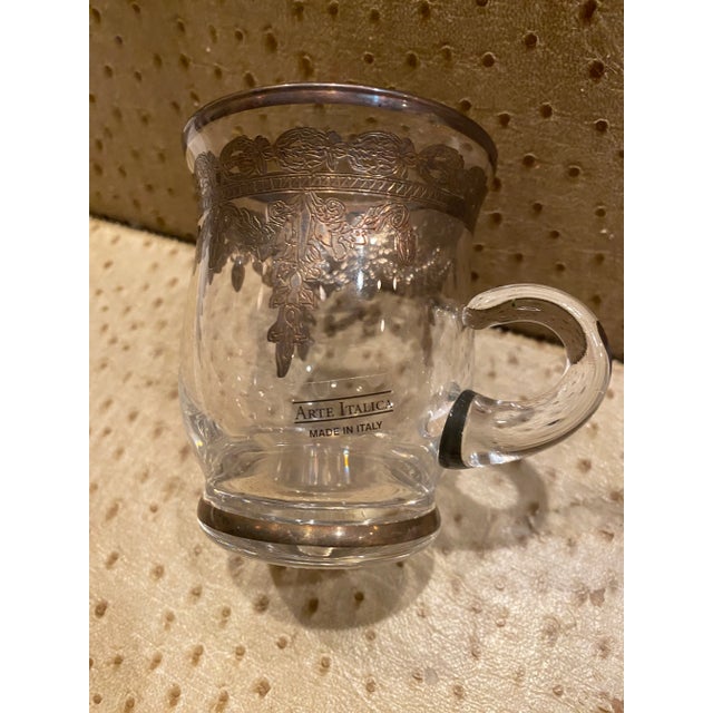 1990s 1990s Arte Italica Vetro Silver Cup, Made in Italy For Sale - Image 5 of 5