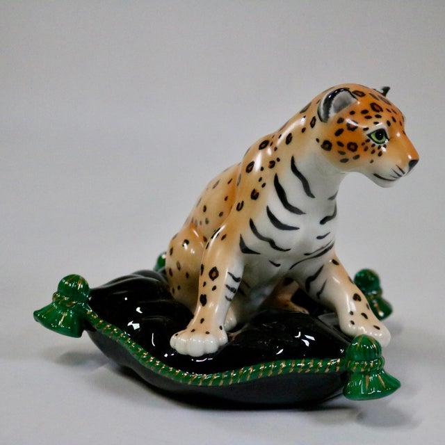 1989 Lynn Chase Jaguar Jungle Leopard Figurine For Sale - Image 4 of 9