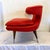Red 1960s Horn Chair by Karpen of California For Sale - Image 8 of 11